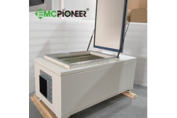 RF cabinet with two honeycomb vent ready for shipment